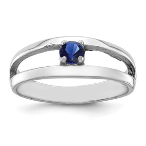 14k White Gold Polished 1-Stone Mothers Ring Mounting - XM-A86EF275-6712