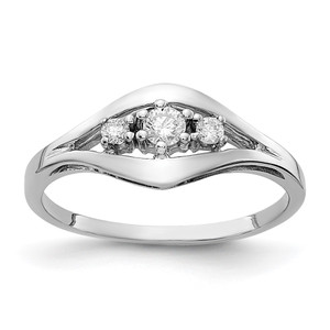 14k White Gold Polished AA Diamond ring - Y1-EF8B9514-8573