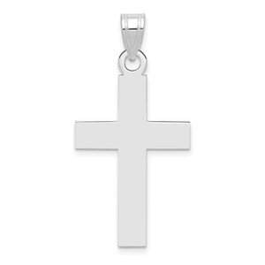 14k White Gold Polished Cross Charm - XR-19376412-4635