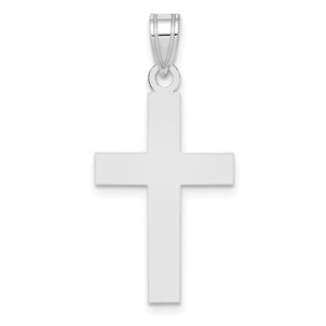 14K White Gold Polished Cross Charm - XR-FBD0B962-5356