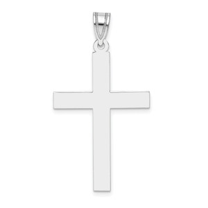 14k White Gold Polished Cross Pendant - XW-3820ED79-5089