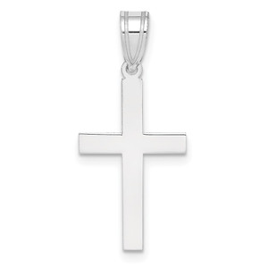 14k White Gold Polished Cross Pendant - XW-9754B403-4858