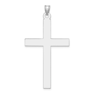 14k White Gold Polished Cross Pendant - XW-B78AC3BD-9405