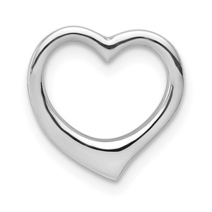 14K White Gold Polished Heart Chain Slide - C2-3A72549E-3087