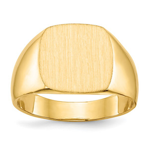 14k 13.0x12.0mm Closed Back Mens Signet Ring - RS-87336746-4075