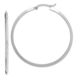 14K White Gold Polished Hoop Earrings - TF-3B0F2872-5207