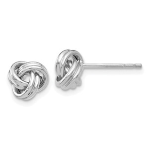 14k White Gold Polished Love Knot Post Earrings - TM-9478361E-9431