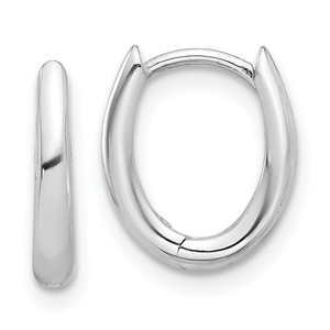 14K White Gold Polished Oval Hinged Hoop Earrings - TF-6A295423-3904