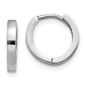 14k White Gold Round Hinged Hoop Earrings - TM-76C84888-3128