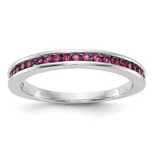 14k White Gold Ruby Complete Channel Band - RM-6949ACEF-6557