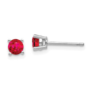 14k White Gold Ruby Earrings - XE-621E4D7E-2867