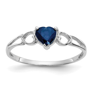 14k White Gold Sapphire Birthstone Ring - XB-6C7B6B2E-8102