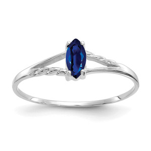 14k White Gold Sapphire Birthstone Ring - XB-F773C6C8-1943