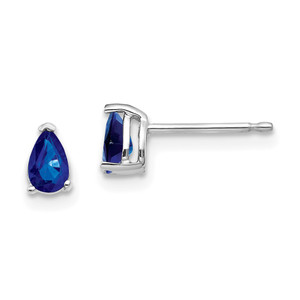 14k White Gold Sapphire Earrings - XE-7839729C-1452