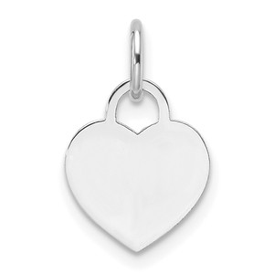 14k White Gold Small Engravable Heart - XW-2D66CA1B-6875