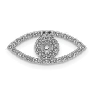 14k White Gold Small Evil Eye Pendant Mounting