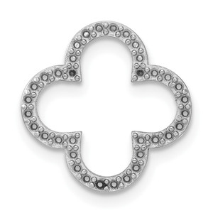 14k White Gold Small Quatrefoil Design Pendant Mounting