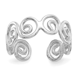 14k White Gold Swirl Toe Ring - C2-CDBF57CA-2561