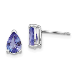 14k White Gold Tanzanite Earrings - XE-BFD9AD31-7190