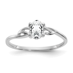 14k White Gold White Topaz Birthstone Ring - XB-92615B7F-8659