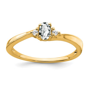 14K White Topaz and Diamond Ring - RM-DBC2E803-2469