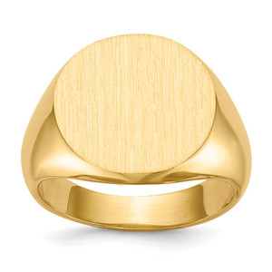 14k 15.5x15.0mm Open Back Signet Ring