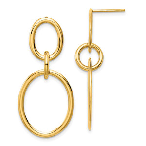 14K Yellow Gold Hoop Earrings - TL-9508890B-8446