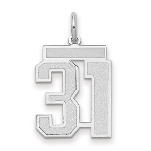 14kw Medium Satin Number 31 Charm