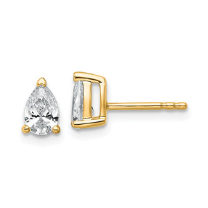 14ky .75ct Pear 3 Prong Earring Mountings
