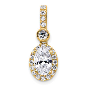 14ky 1.5 ct. OVAL Diamond Pendant Mounting