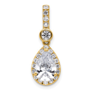 14ky 1.5 ct. PEAR Diamond Pendant Mounting