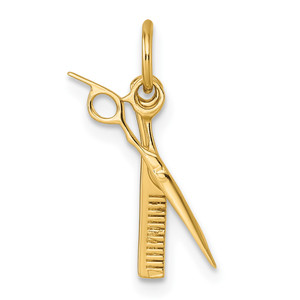 14ky Fancy Comb and Scissors Pendant
