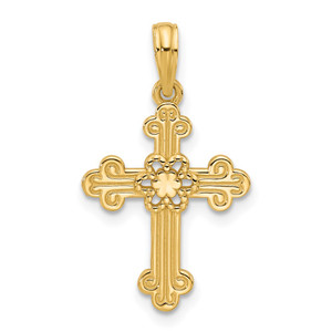 14KY Fancy Cross Charm - D5-190EED85-6068