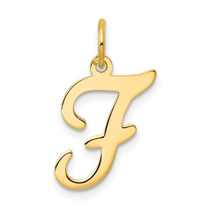 14KY Script Letter F Initial Charm - YC-4CF42641-3689