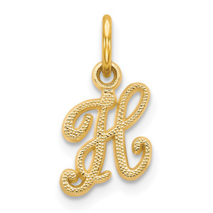 14KY Script Letter H Initial Charm - C5-6CC62340-4890