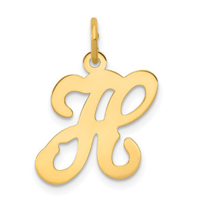 14KY Script Letter H Initial Charm - YC-60FCECDC-8124