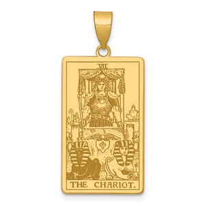 14ky The Chariot Tarot Card Pendant