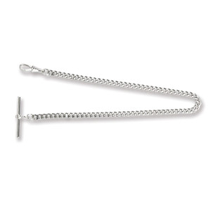 Charles Hubert Chrome-finish Brass Bar End Pocket Watch Chain