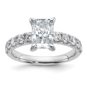 14k 2 1/5 carat Certified Lab Grown Diamond VS+ F+ Radiant Complete Engagement Ring