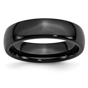 Chisel Black Ceramic 6mm Polished Band - CE-B59632CA-3422