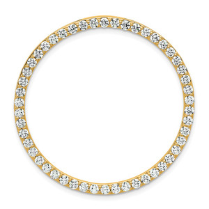 14k 2 carat Lab Grown Diamond VS+ F+ Complete Circle Chain Slide Pendant - PM-BA8B34FD-5520