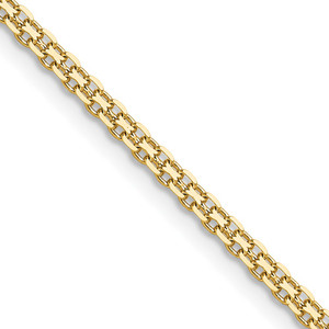 14k 2.2mm Lightweight Flat Bismark Chain - HL-308037BA-4444
