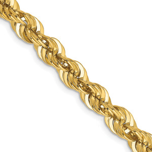 14K 20 inch 6mm Regular Rope with Lobster Clasp Chain