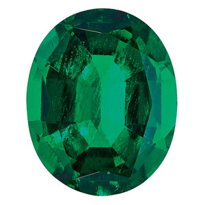 Created Emerald 9x7mm Oval