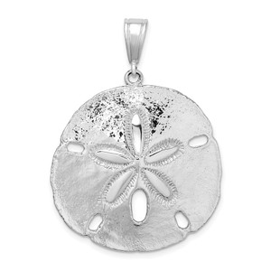 De-Ani Sterling Silver Rhodium-Plated Polished Sand Dollar Pendant - QC-AAE1C6B5-2932