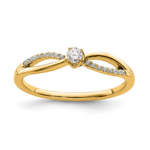 First Promise 14k 1/8 carat Lab Grown Diamond VS/SI+ G+ Complete Petite Engagement Ring - RM-CD4EBFD6-3690