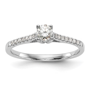 First Promise 14k White Gold 1/5 carat Lab Grown Diamond VS/SI+ G+ Complete Petite Engagement Ring - RM-438C723C-4950