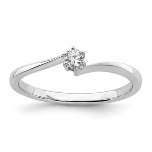 First Promise 14k White Gold 1/8 carat Lab Grown Diamond VS/SI+ G+ Complete Petite Engagement Ring - RM-7FEF0BE4-3156