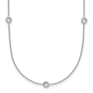 Herco Platinum Polished Bezel Set 7 Station 16 Inch Necklace Mounting - PT-686DFCA5-3214