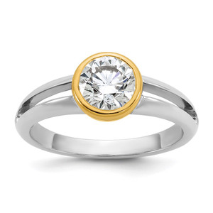 IBGoodman 14k Two-Tone 1 carat Lab Grown Diamond VS/SI+ G+ Complete Ladies Wedding Band - B6-FF4480D2-9310